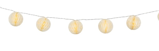 [871125243001] GRUNDIG Light String Paper Ball 10 LED Warm White