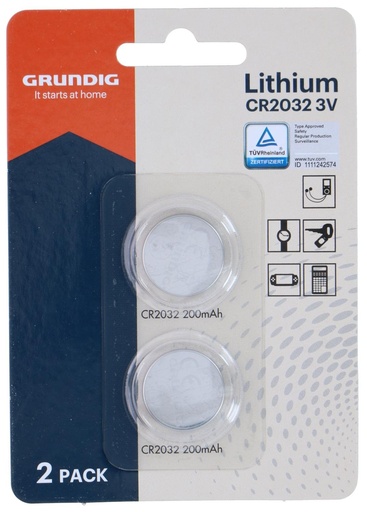 [871125227516] GRUNDIG Button Cell Battery CR2032 3V