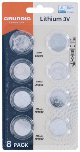 [871125227515] GRUNDIG Battery Buttoncell CR 8pc