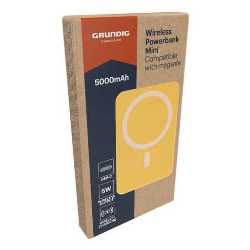 [871125235621] GRUNDIG Wireless Powerbank Mini 5000mAh Orange