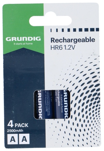 [871125242507] GRUNDIG Battery AA Rechargeable 2500mAh 1.2V