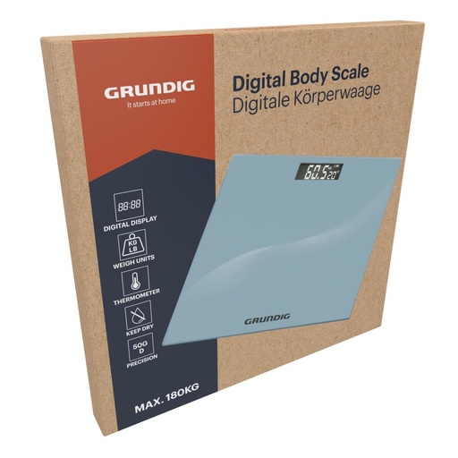[871125242355] GRUNDIG Digital Body Scale 180kg Silver