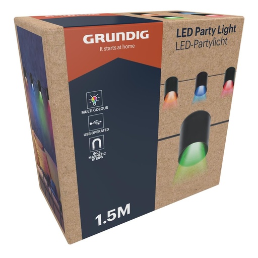[871125258699] GRUNDIG Coloured LED Party Light 1.5m