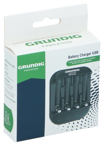 [871125242508] GRUNDIG Battery Charger with 4 USB Outlets