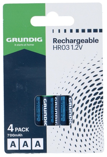 [871125242486] GRUNDIG Battery AAA Rechargeable 700mAh 1.2V