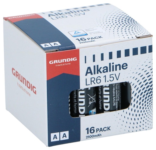 [871125230245] GRUNDIG Battery Alkaline AA/LR6 2100mah 16pc