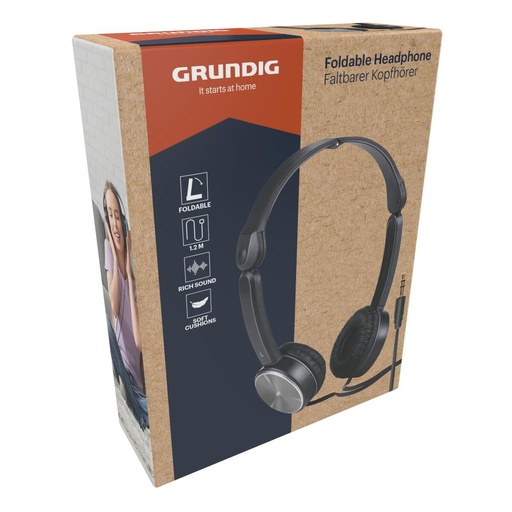 [871125233603] GRUNDIG Foldable Headphone AUX 147x13x5cm