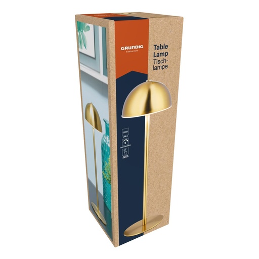 [871125242560] GRUNDIG Table Lamp Gold Round Head