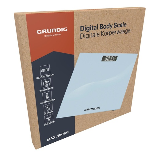 [871125242354] GRUNDIG Digital Body Scale 180kg White
