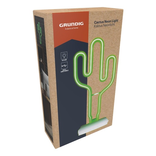 [871125233124] GRUNDIG Neon Cactus Lamp 53LED