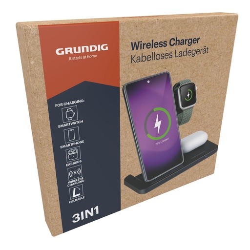 [871125235870] GRUNDIG Wireless Charger 3-in-1 160x150x15mm