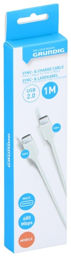 [871125223898] GRUNDIG USB-C to USB-C 2.0 Cable 1m