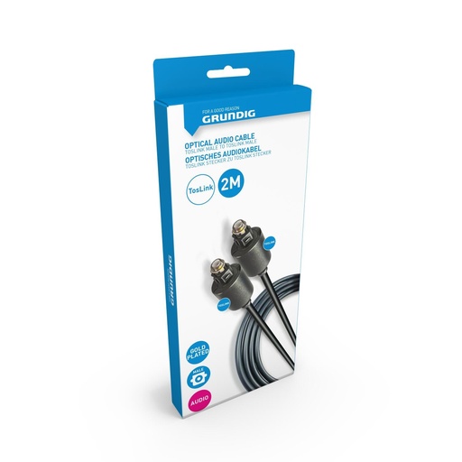 [871125247225] GRUNDIG Optical Audio Cable TosLink 2m Black