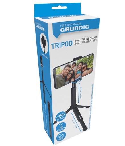 [871125223253] GRUNDIG Smartphone Tripod Stand Black