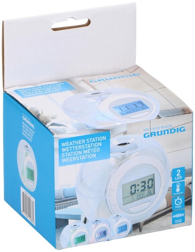 [871125211986] GRUNDIG Weather Station with 2 LEDs Clock Function