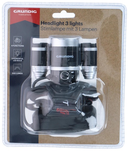 [871125226200] GRUNDIG Headlamp with 3 LED Lights
