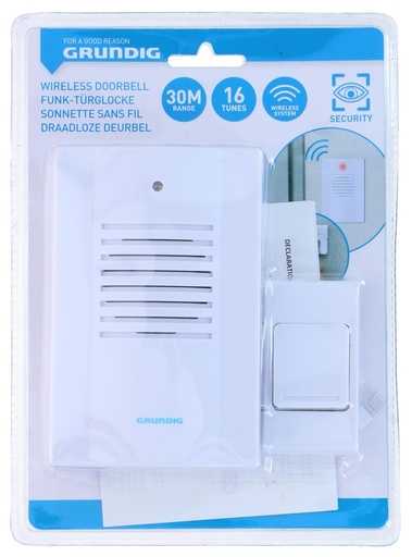 [871125208792] GRUNDIG Wireless Doorbell 16 Melodies