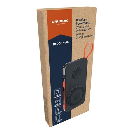 [871125235624] GRUNDIG Wireless Magnetic Powerbank 10000mAh