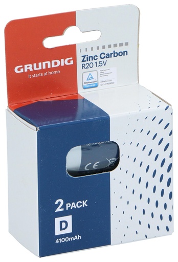 [871125230234] GRUNDIG D Battery 1.5V 4100mAh Zinc Carbon