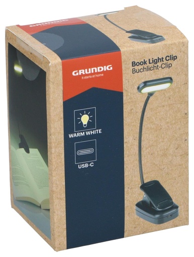 [871125233116] GRUNDIG Book Light Clip Warm White USB-C 400mAH
