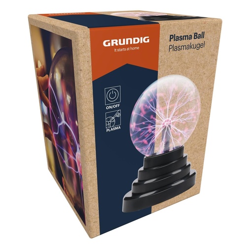 [871125242410] GRUNDIG Plasma Ball 10x13cm Battery Operated