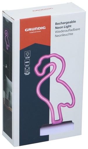 [871125248003] GRUNDIG Rechargeable Neon Flamingo Light