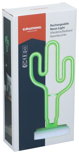 [871125248004] GRUNDIG Rechargeable Neon Cactus Light