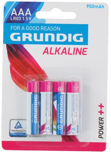 [871125251668] GRUNDIG Alkaline AAA LR03 950mAh Battery