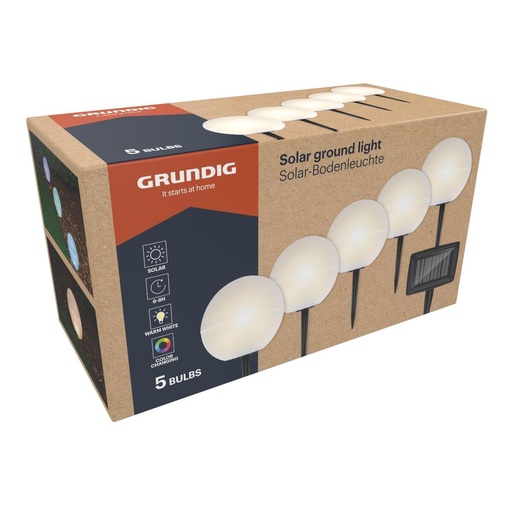 [871125230442] GRUNDIG Solar Garden Light Colour Changing