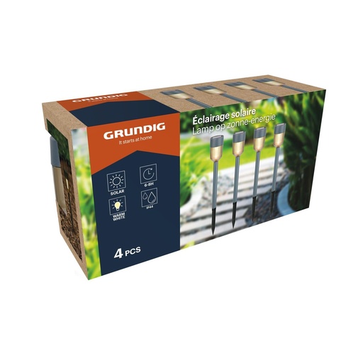 [871125243103] GRUNDIG Solar Garden Spike Light Ø5xh16cm