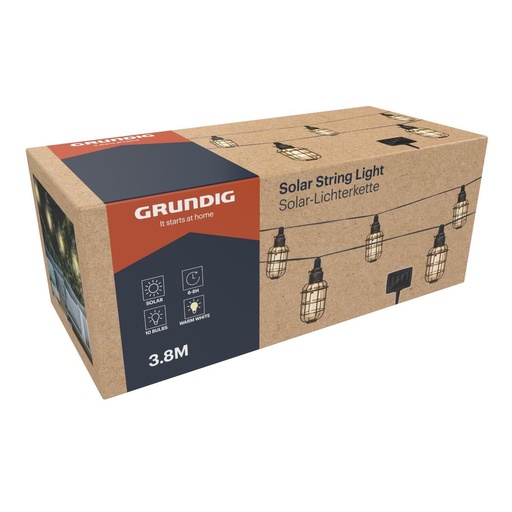 [871125230443] GRUNDIG Solar String Light With 10 Lanterns