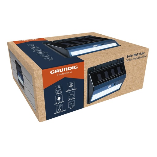 [871125243507] GRUNDIG Solar Wall Light With Sensor