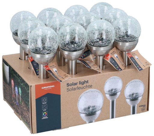 [871125226146] GRUNDIG Solar Garden Light Ball Ø8x34cm
