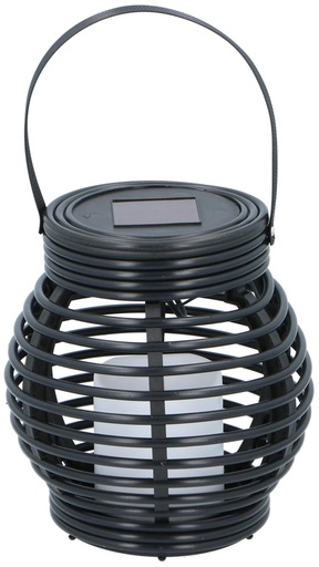 [871125216625] GRUNDIG Lantern Light Solar Ø15x16cm Flame Effect 36xLED