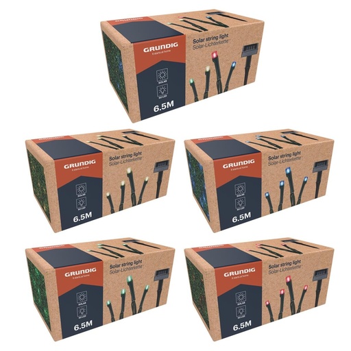 [871125226151] GRUNDIG Solar String Garden Light 50 LED 6.5m