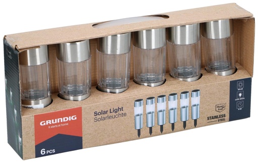 [871125226137] GRUNDIG Solar Garden Light Ø4.5x15cm LED