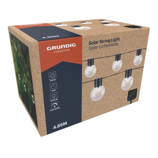 [871125226156] GRUNDIG Solar String Light LED 4.85m