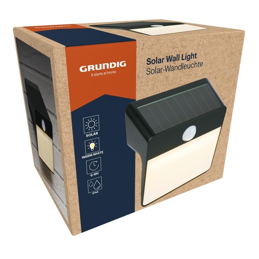 [871125243918] GRUNDIG Solar Wall Light 14x10x13cm