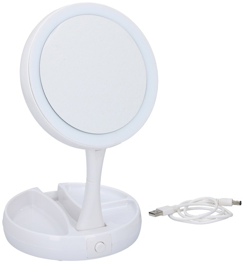 [871125213983] GRUNDIG Cosmetic Mirror 12 LED Foldable 10x/1x
