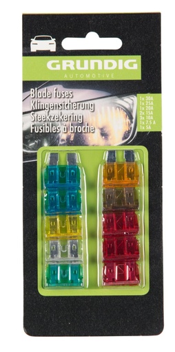 [871125232733] GRUNDIG AUTOMOTIVE Car Blade Fuses 12V Blue