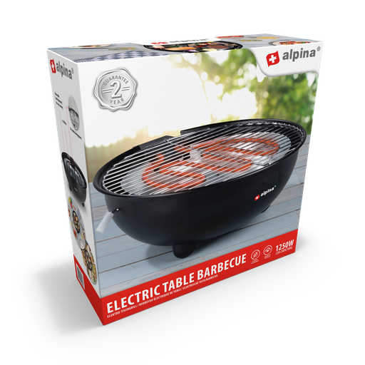 [871125218208] ALPINA Electric Table BBQ 1250W Round