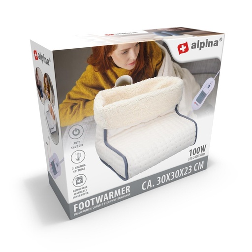 [871125217462] ALPINA Footwarmer White 100W with 3 Heat Settings