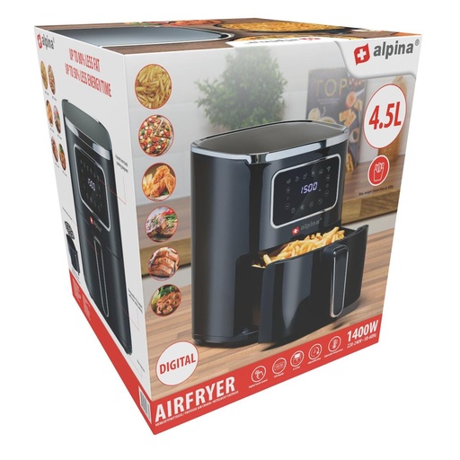[871125224687] ALPINA Air Fryer 4.5L 1450W Digital