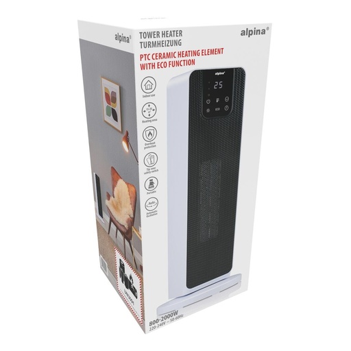 [871125200221] ALPINA PTC Digital Heater 800/2000W