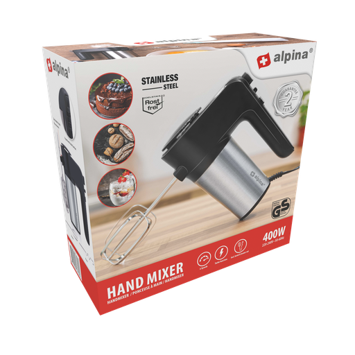 [871125247348] ALPINA Hand Mixer 230V 400W 6 Speeds