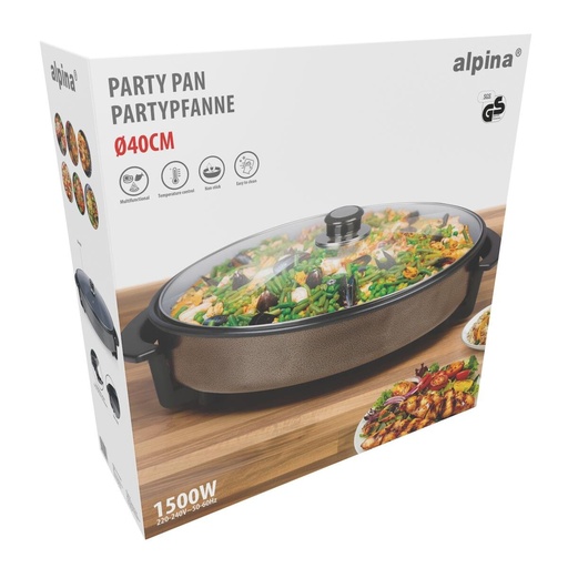 [871125229101] ALPINA Party Pan 1500W Ø40cm
