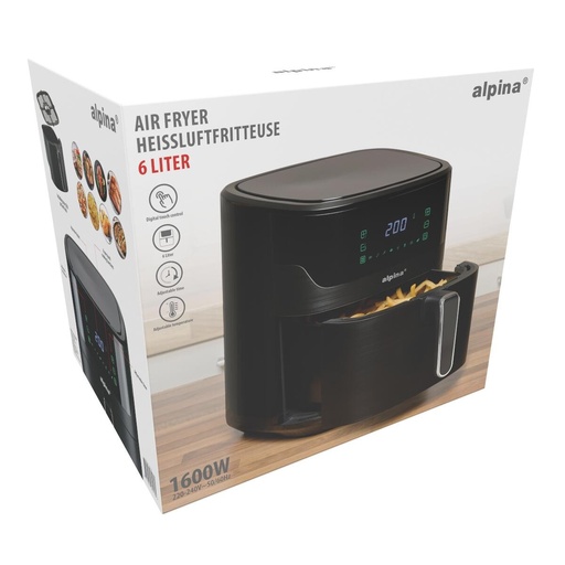[871125227218] ALPINA Air Fryer 6L 1600W