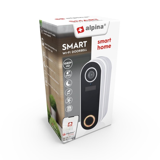 [871125226556] ALPINA Smart Video Doorbell FHD 1080p
