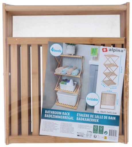 [871125224740] ALPINA Bathroom Rack 40x33.5x93.5cm