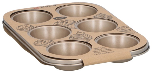 [871125255755] ALPINA Muffin Tin 26.5x18x3cm Non-Stick